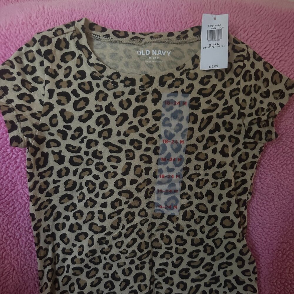 Old Navy Leopard Print Short Sleeve T Shirt: 18-24months